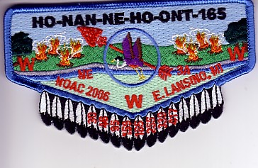 Ho Nan Ne Ho Ont Lodge 165 Section NE-3A 2006 NOAC Flap S26