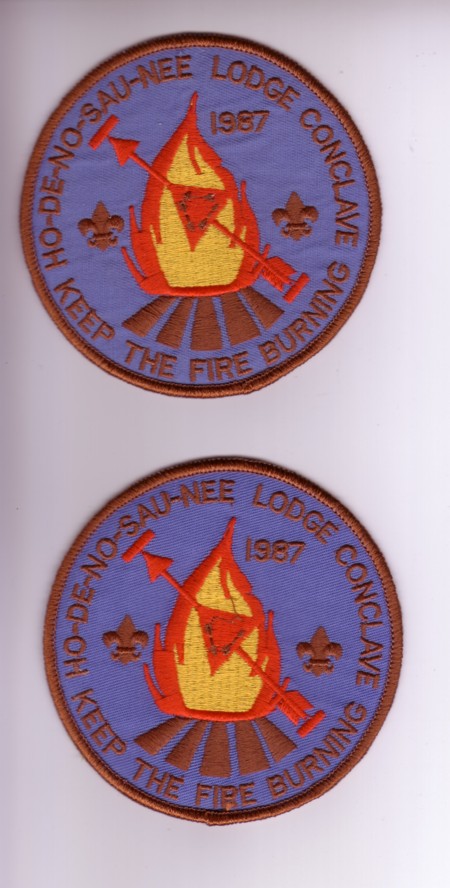 Ho De No Sau Nee Lodge #159 eR1987a (top) and eR1987b (bottom) 