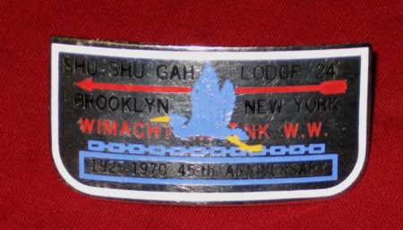 Shu Shu Gah Lodge #24 Neckerchief Slide 45th Anniversary
