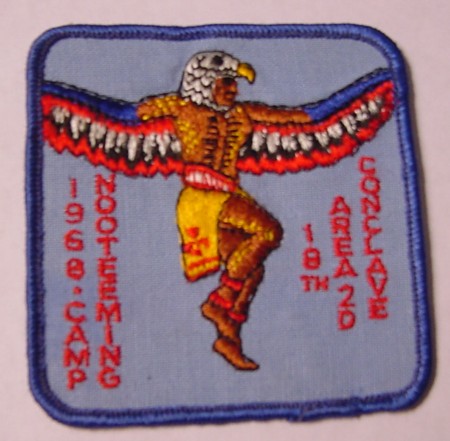 18th Annual Area 2-D Conclave 1968 Pocket Patch