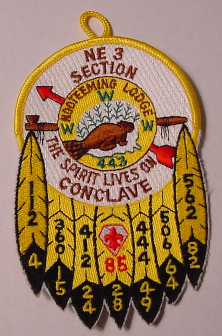 Section NE-3 1985 Section Conclave Pocket Patch