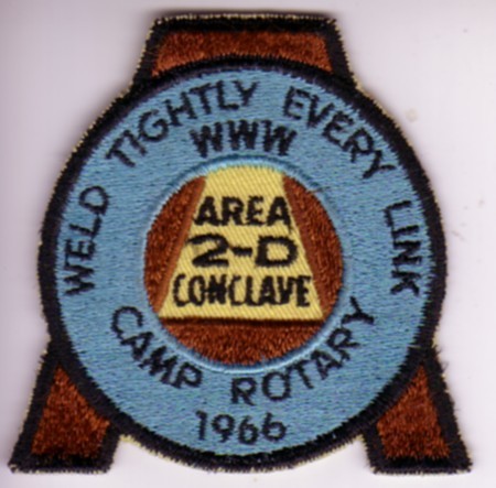 Area 2-D 1966 Conclave Pocket Patch