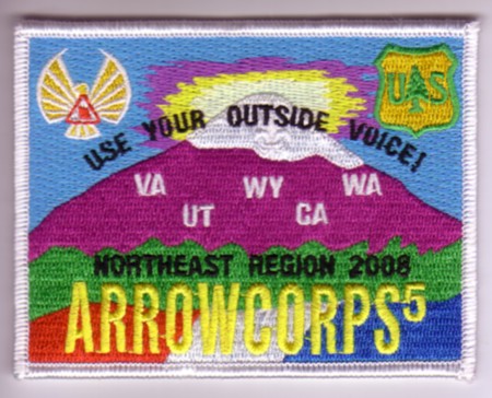 ner-arrowcorps5-wht North East Region ArrowCorps5 Pocket Patch