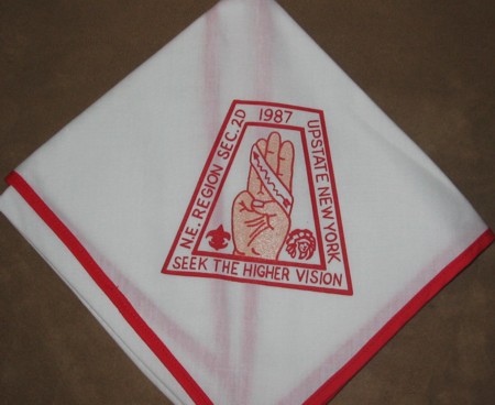 Section NE-2D 1987 Neckerchief - Red Piping