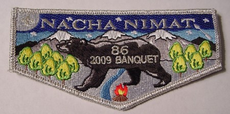 Nacha Nimat Lodge #86 2009 Winter Banquet Flap eS2009-3