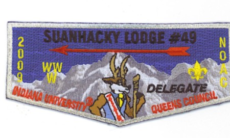 Suanhacky Lodge #49 2009 NOAC Delegate Flap S65