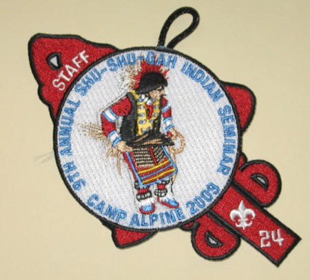 24ea2009-4 Shu Shu Gah Lodge #24 9th Annual Indian Seminar Staff Patch eA2009-4