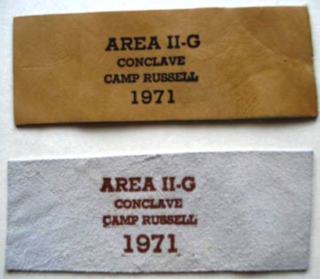 Area 2-G 1971 Neckerchief Slide