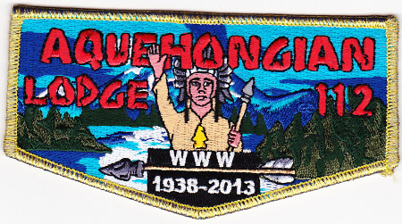 Aquehongian Lodge #112 75th Anniversary LEC Flap S42