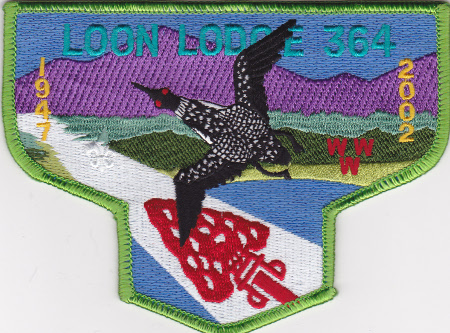 Loon Lodge S16 1947-2002 55th Anniversary Flap