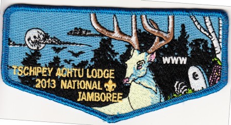 Tschipey Achtu Lodge #95 2013 National Jamboree Contingent Flap Glow in the Dark Deer S13