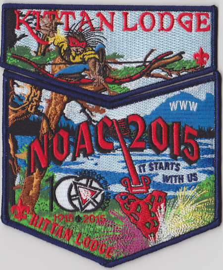 Kittan Lodge #364 2015 NOAC Dark Blue Bordered Set S35X18