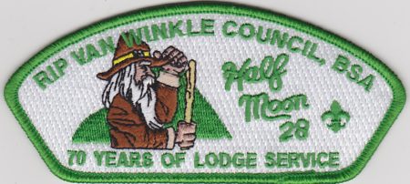 Half Moon Lodge #28 70 Years of Lodge Service Green Bordered CSP X19