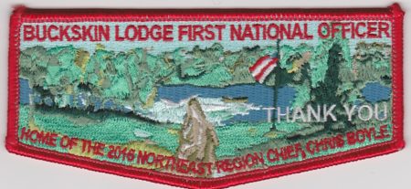Buckskin Lodge #412 First National Officer NER Chief Chris Boyle Thank You Flap S84