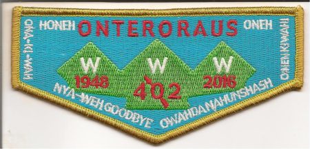Onteroraus Lodge #402 OA Death Flap S61