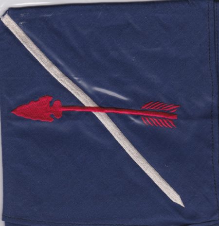 Buckskin Lodge #412 New Embroidered Neckerchief Arrow Left
