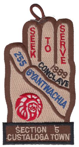 Section NE-5 1989 Conclave Pocket Patch with Loop