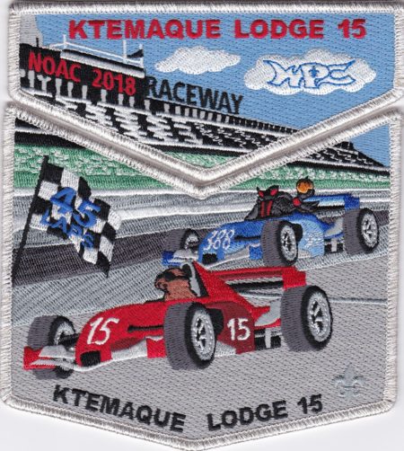 Ktemaque Lodge #15 2018 NOAC Delegate Set Silver Mylar Border S80 X47