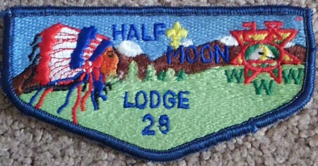Half Moon Lodge #28 Dark Blue Service Flap S40b