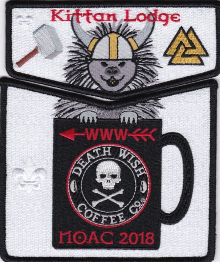Kittan Lodge #364 2018 NOAC Death Wish Coffee Black Border Set