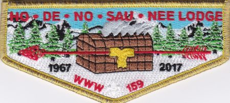 Ho-De-No-Sau-Nee Lodge #159 50th Anniversary LEC Flap 1967-2017 S78