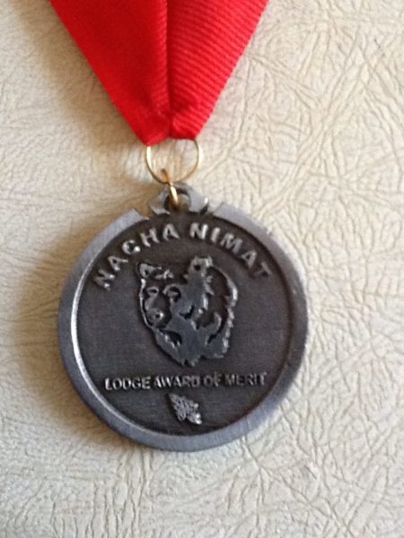 Nacha Nimat Lodge #86 Lodge Award of Merit Medal
