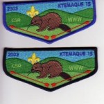 Ktemaque Lodge #15 2003 Curtis S. Read Scout Reservation Flaps 