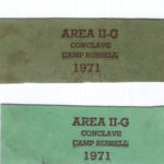 Area 2-G 1971 Conclave Leather Neckerchief Slides